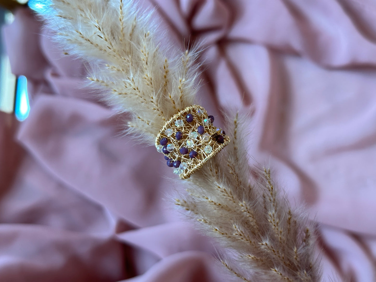 Mavi Handmade Jewelry Pink Purple White Genesis Ring Pink