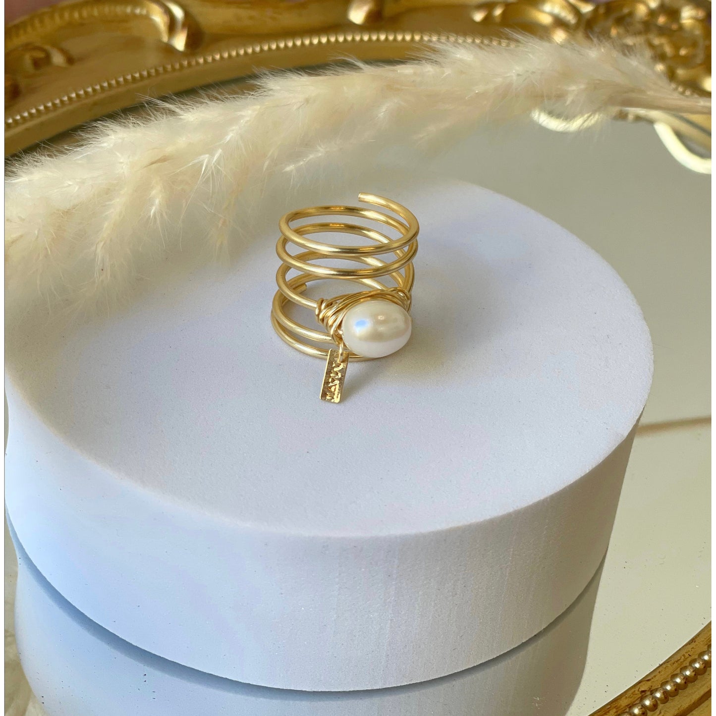 Mavi Handmade Jewelry Default Title Pearl ring Default Title