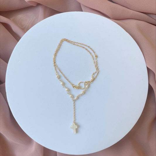 Mavi Handmade Jewelry Default Title Cross chocker Default Title