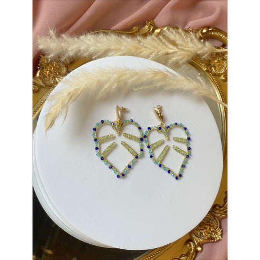 Mavi Handmade Jewelry Pastel Ocean Plain Leaves Pastel