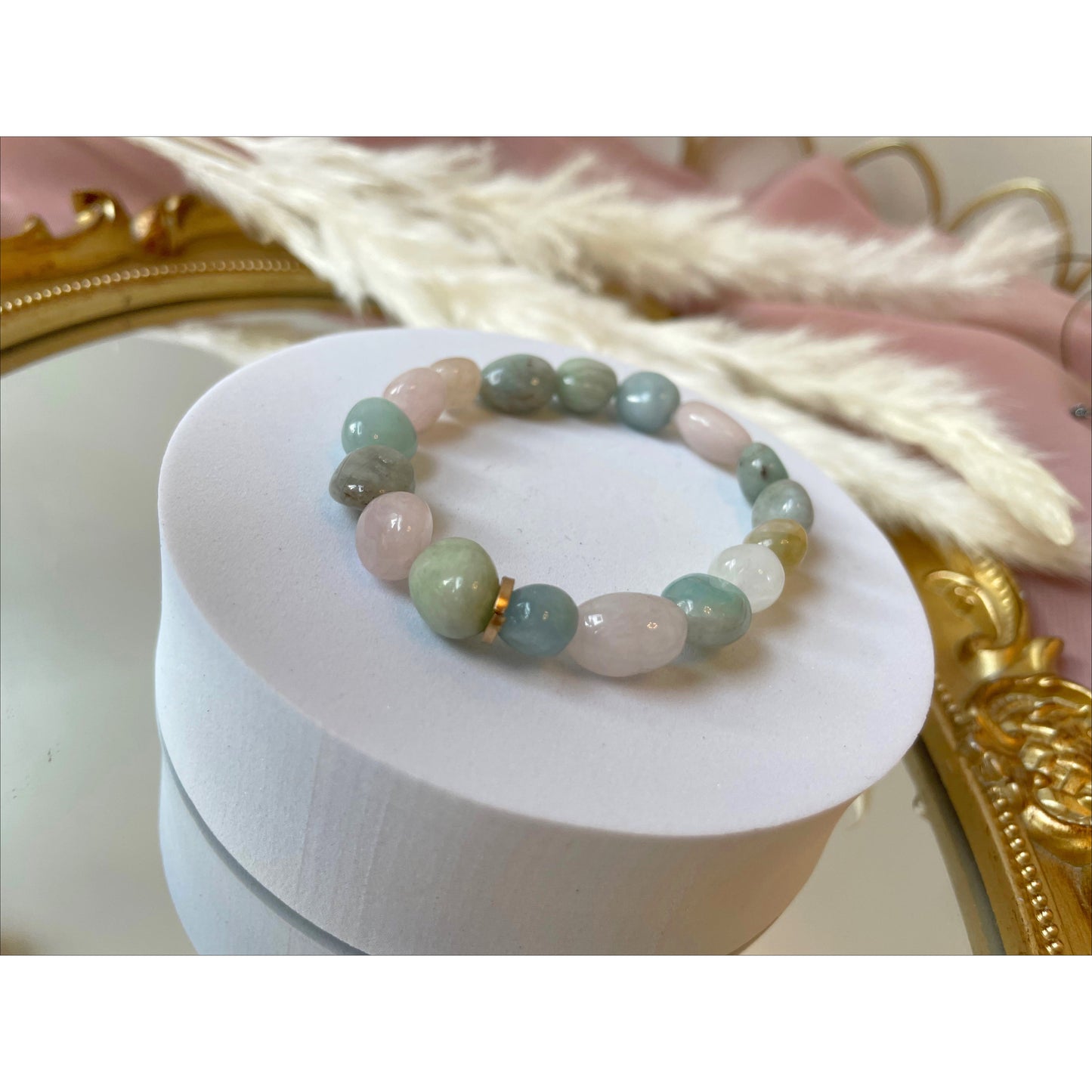 Faceted jade bracelets